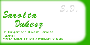 sarolta dukesz business card